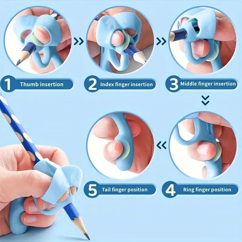Grip Pen Corrector Set Writing Corrector Soft Rubber