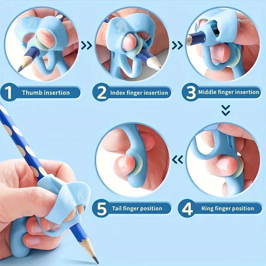 Grip Pen Corrector Set Writing Corrector Soft Rubber